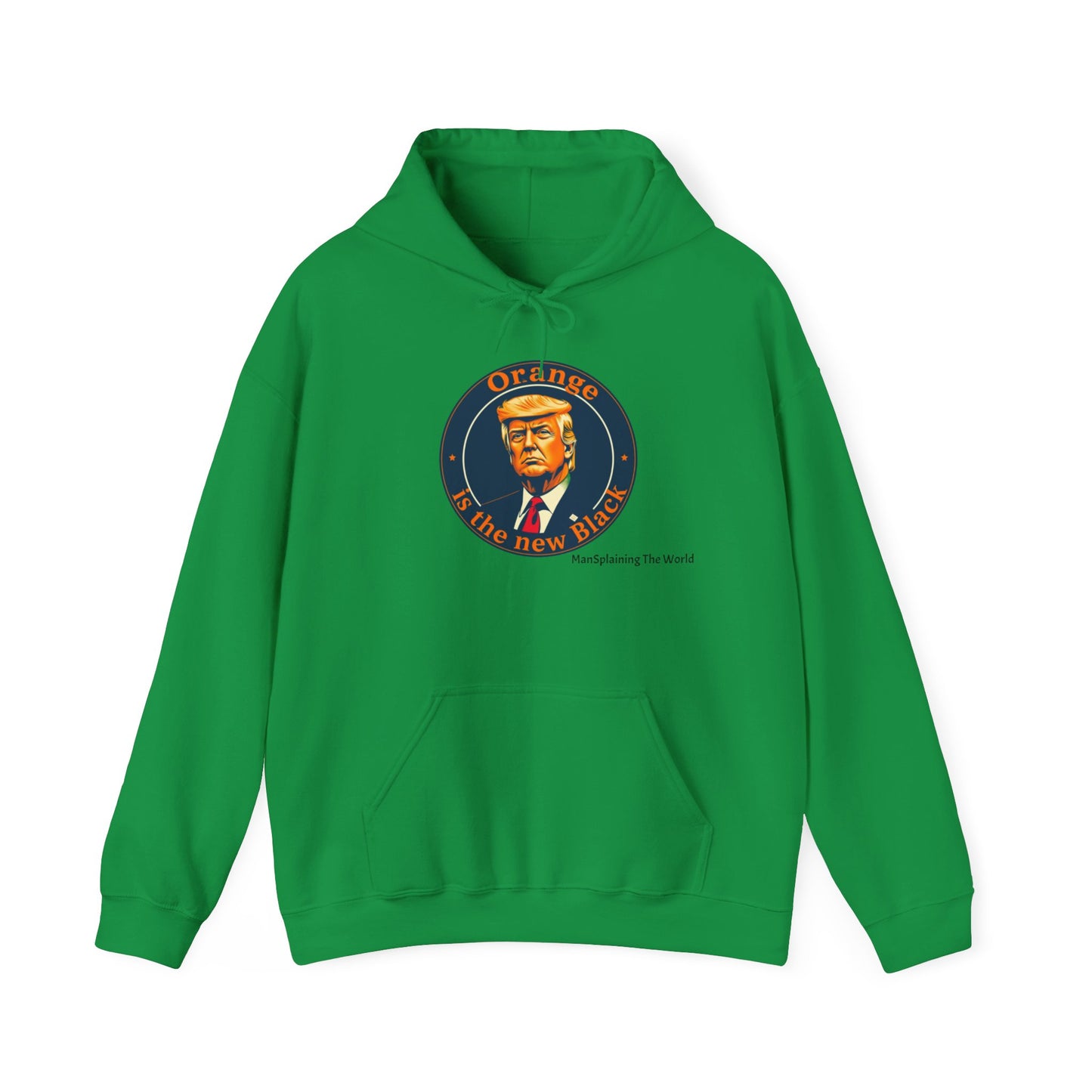 Trump "Orange is the new Black" Mansplained Unisex Heavy Blend™ Hooded Sweatshirt