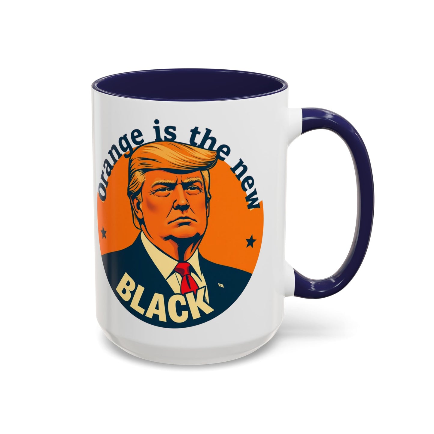 Trump "Orange is the new Black" Mansplained Accent Coffee Mug (11, 15oz)