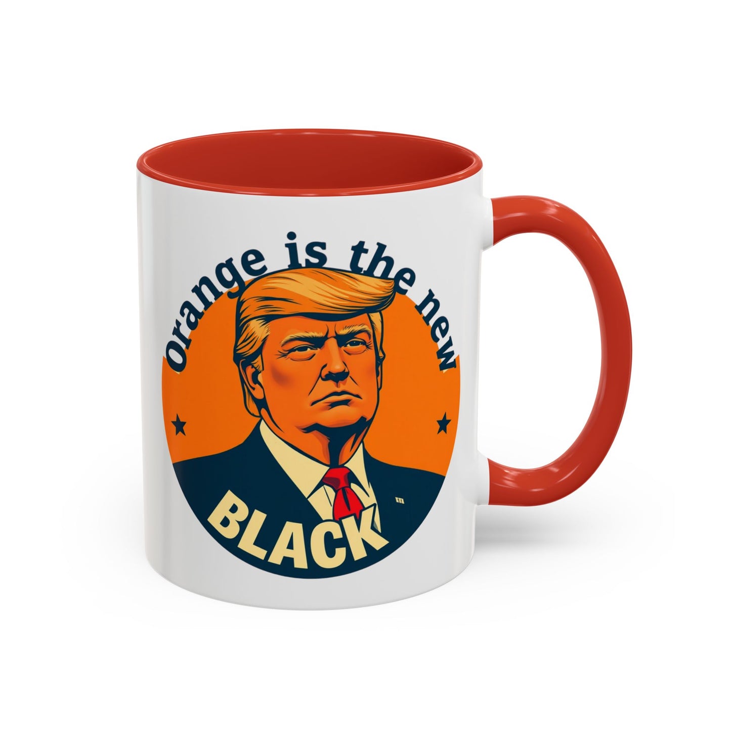 Trump "Orange is the new Black" Mansplained Accent Coffee Mug (11, 15oz)