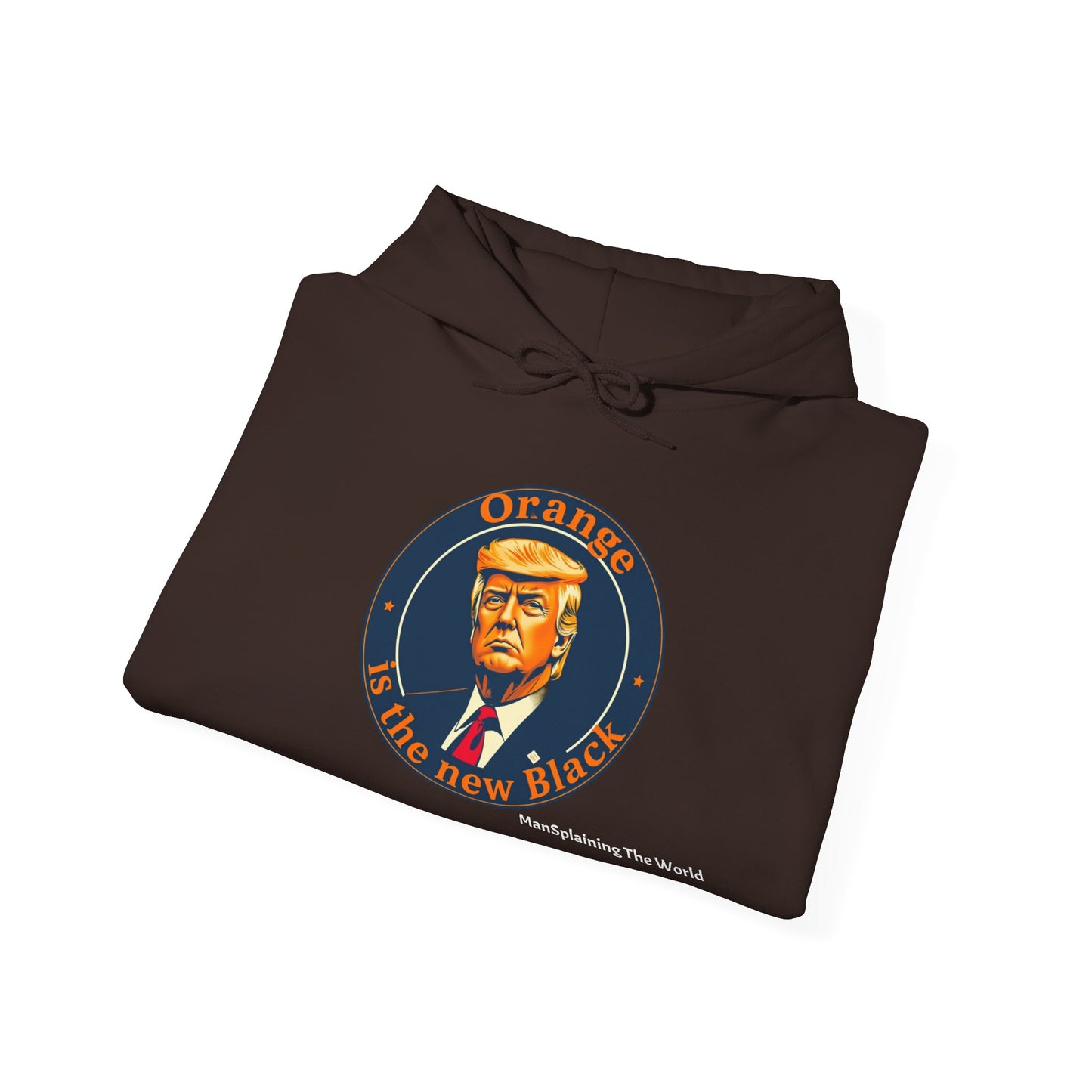 Trump "Orange is the new Black" Mansplained Unisex Heavy Blend™ Hooded Sweatshirt