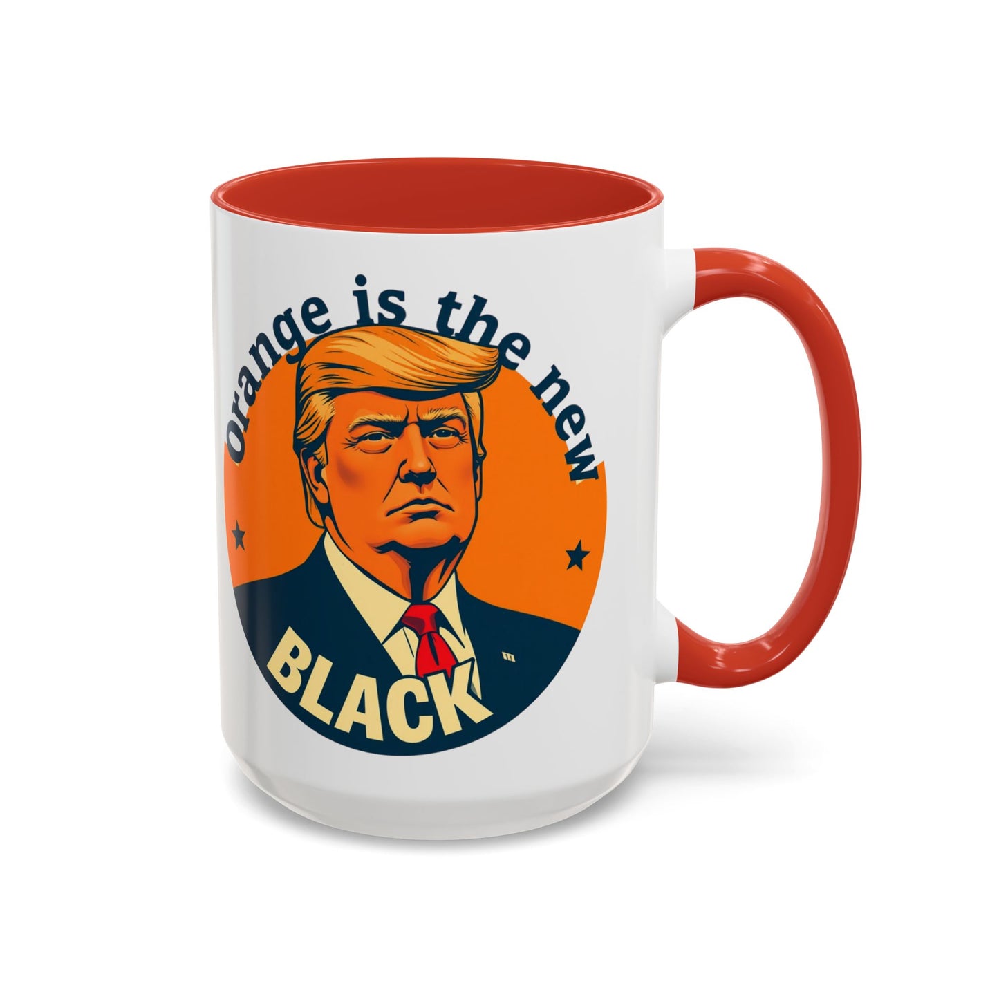 Trump "Orange is the new Black" Mansplained Accent Coffee Mug (11, 15oz)