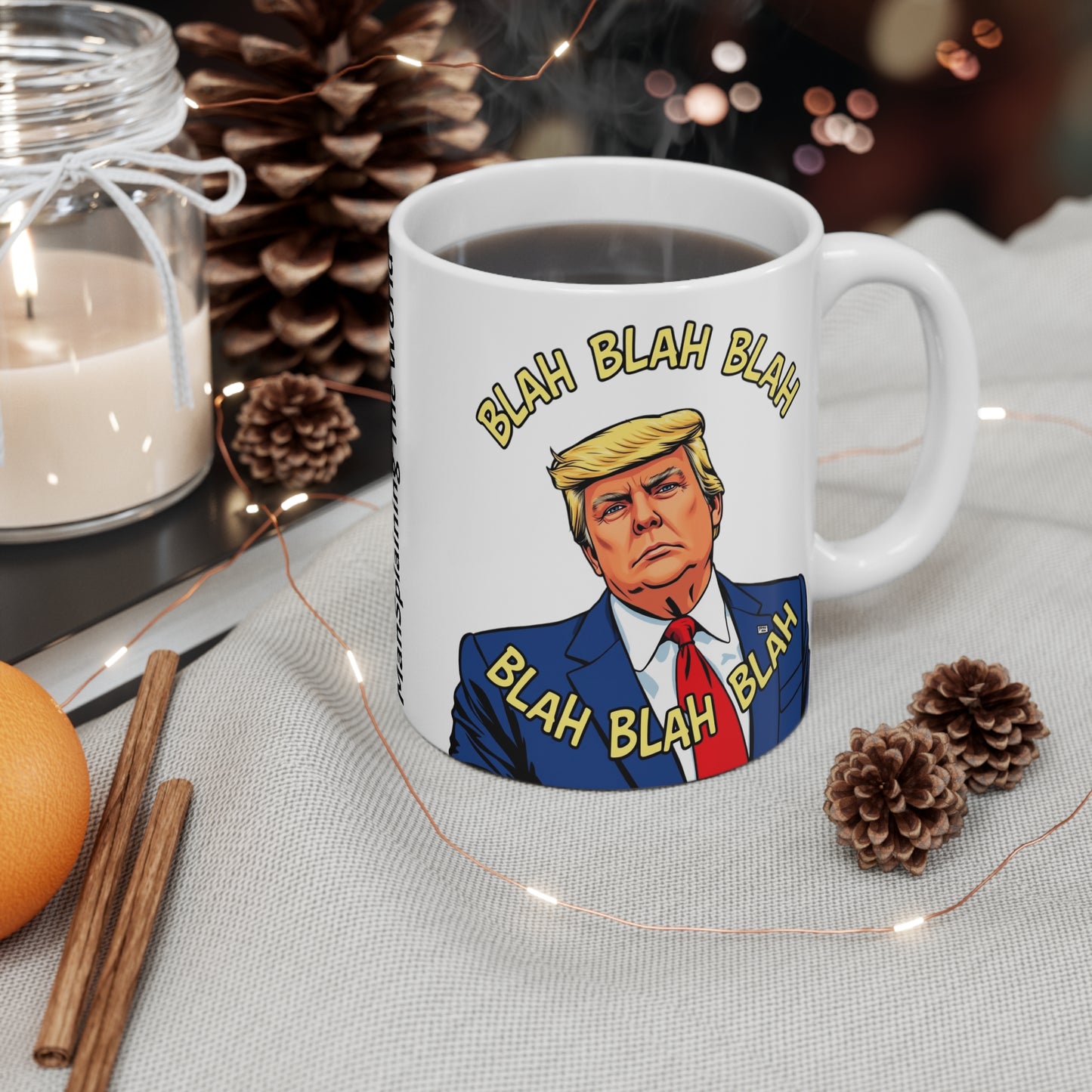 Trump "Blah Blah" Mansplained Mug 11oz Policy Outline for Republican and Democrats!